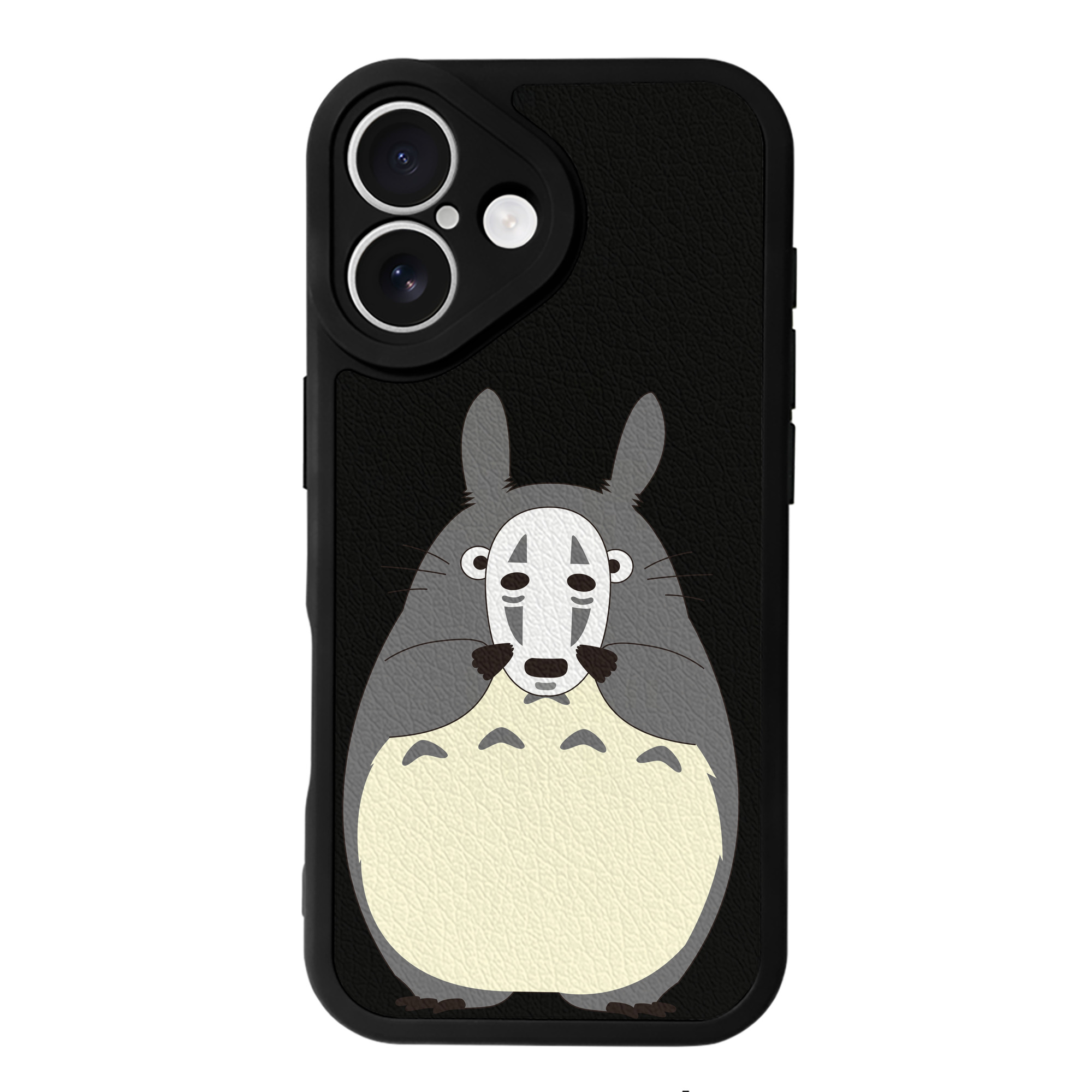（画像用） となりのトトロ 草壁メイ 草壁サツキ My Neighbor Totoro Satsuki Kusakabe Mei Kusakabe 【iPhone 16シリーズ対応】シリコンスマホケース（レザー調） 材質：シリコン